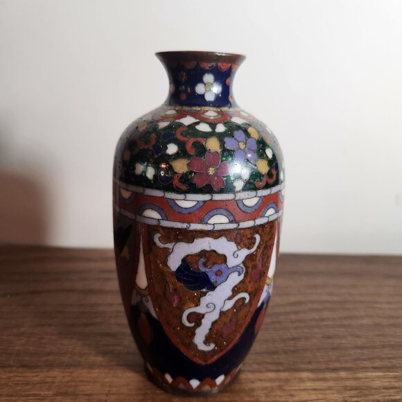 19th Century Mejili Dinbari Fine Japanese Antique Cloisonné Vase With Dragon Phe - Picture 1 of 7